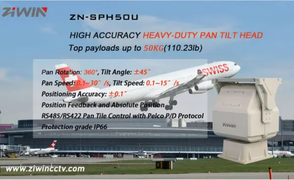 ZN-SPH50U High Accuracy Heavy-Duty Pan Tilt Head