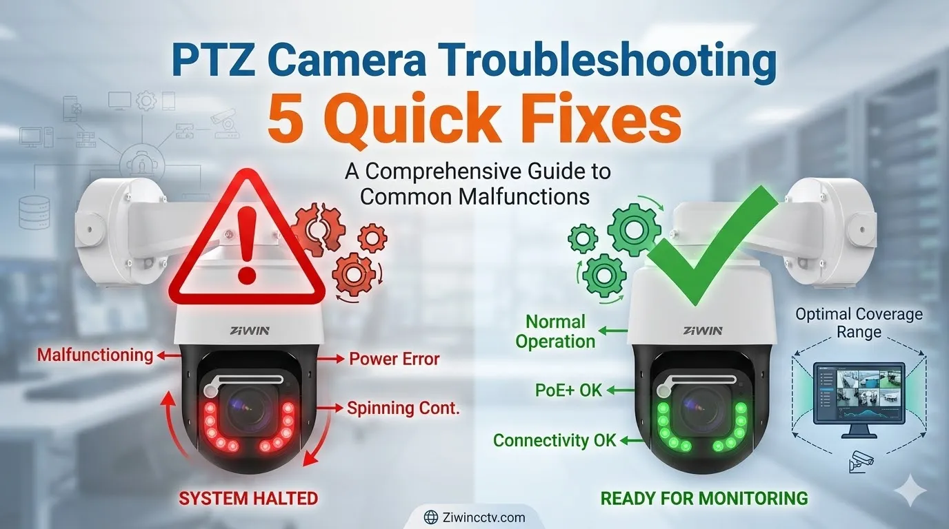 PTZ Camera Frequently Malfunctioning? 5 Common Issues and Solutions